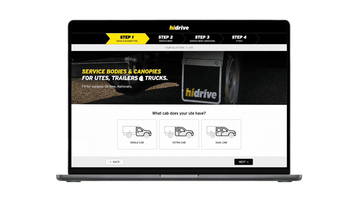 Tailor Your Build configurator preview